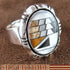 Sterling Silver Tiger Eye Multicolor Inlay Ring Size 6-3/4 DS38989